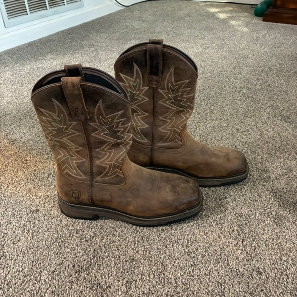 Noble Men’s Brown Western Work Boots - Size 10 USA